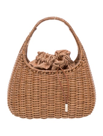 Salvatore Ferragamo Wicker Top Handle Bag