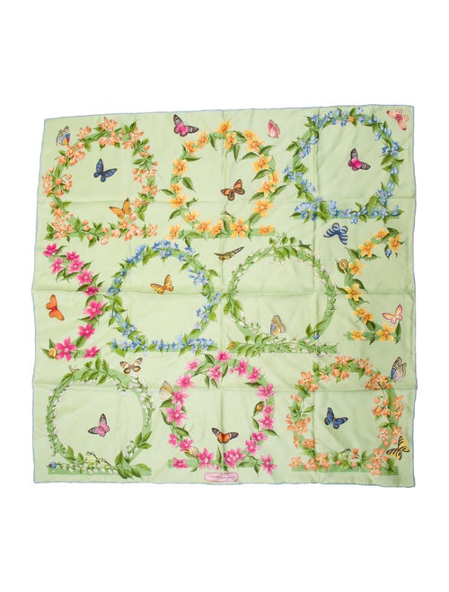 Salvatore Ferragamo Silk Floral Print Scarf