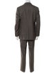 Salvatore Ferragamo Wool Plaid Print Two-Piece Suit