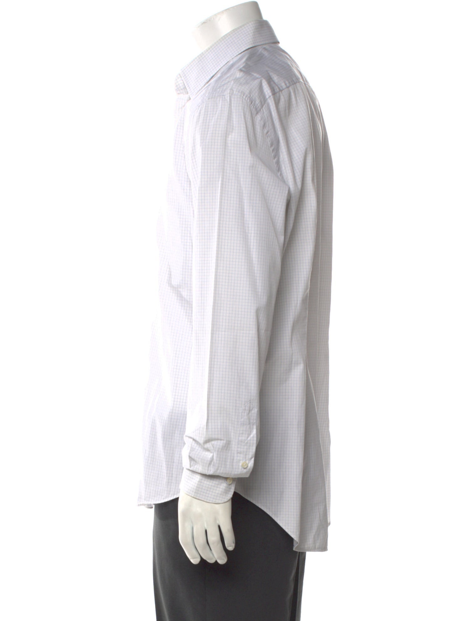 Salvatore Ferragamo Plaid Print Long Sleeve Shirt