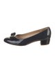 Salvatore Ferragamo Patent Leather Bow Accents Pumps