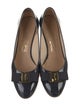 Salvatore Ferragamo Patent Leather Bow Accents Pumps