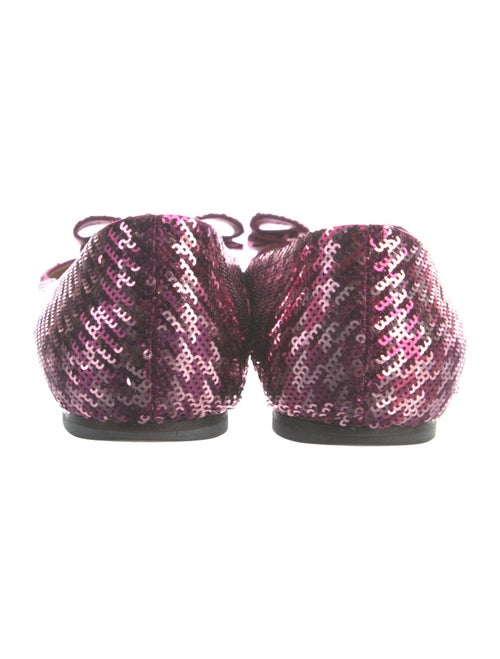 Salvatore Ferragamo Vara Bow Accent Sequins Ballet Flats