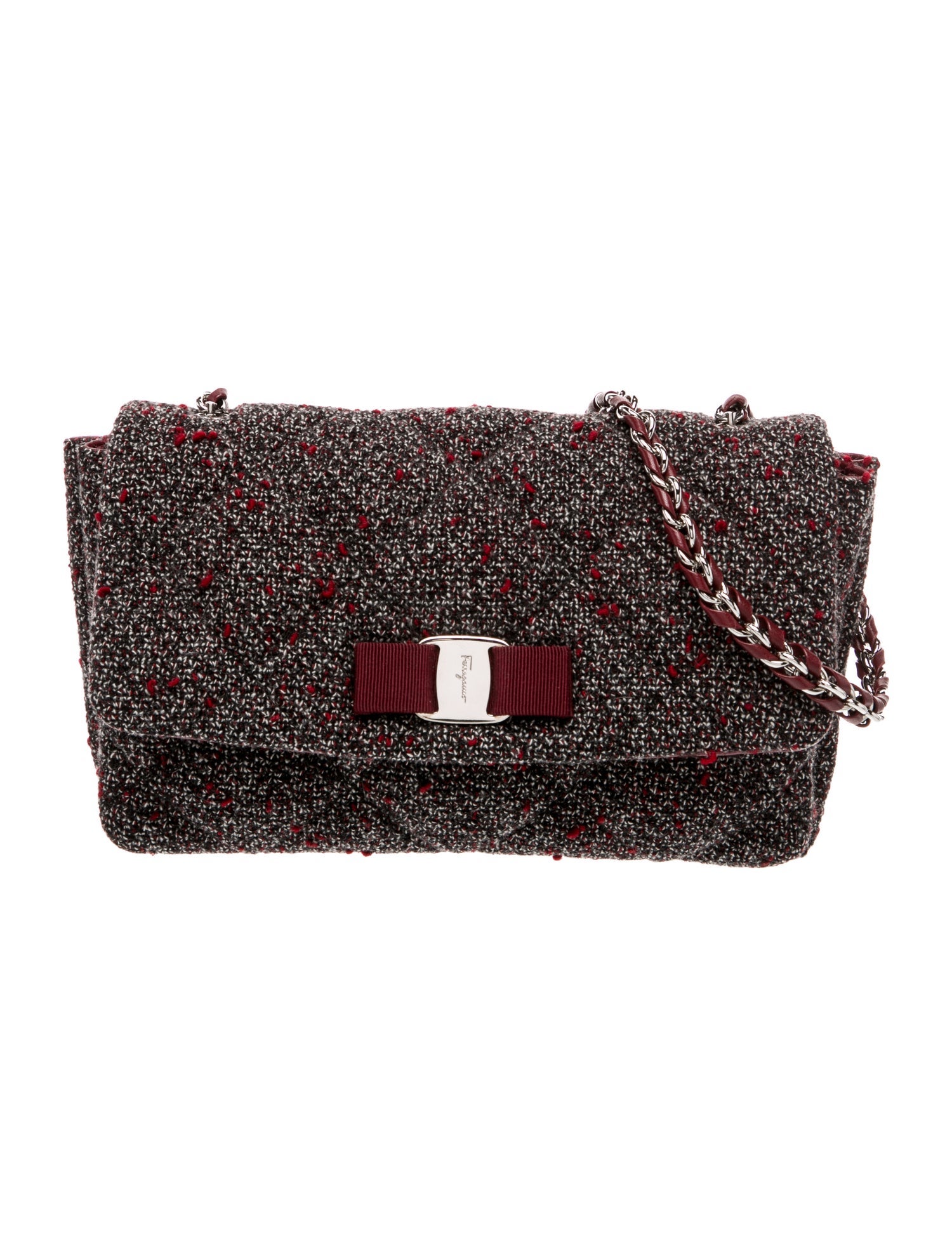 Salvatore Ferragamo Tweed Minaudière