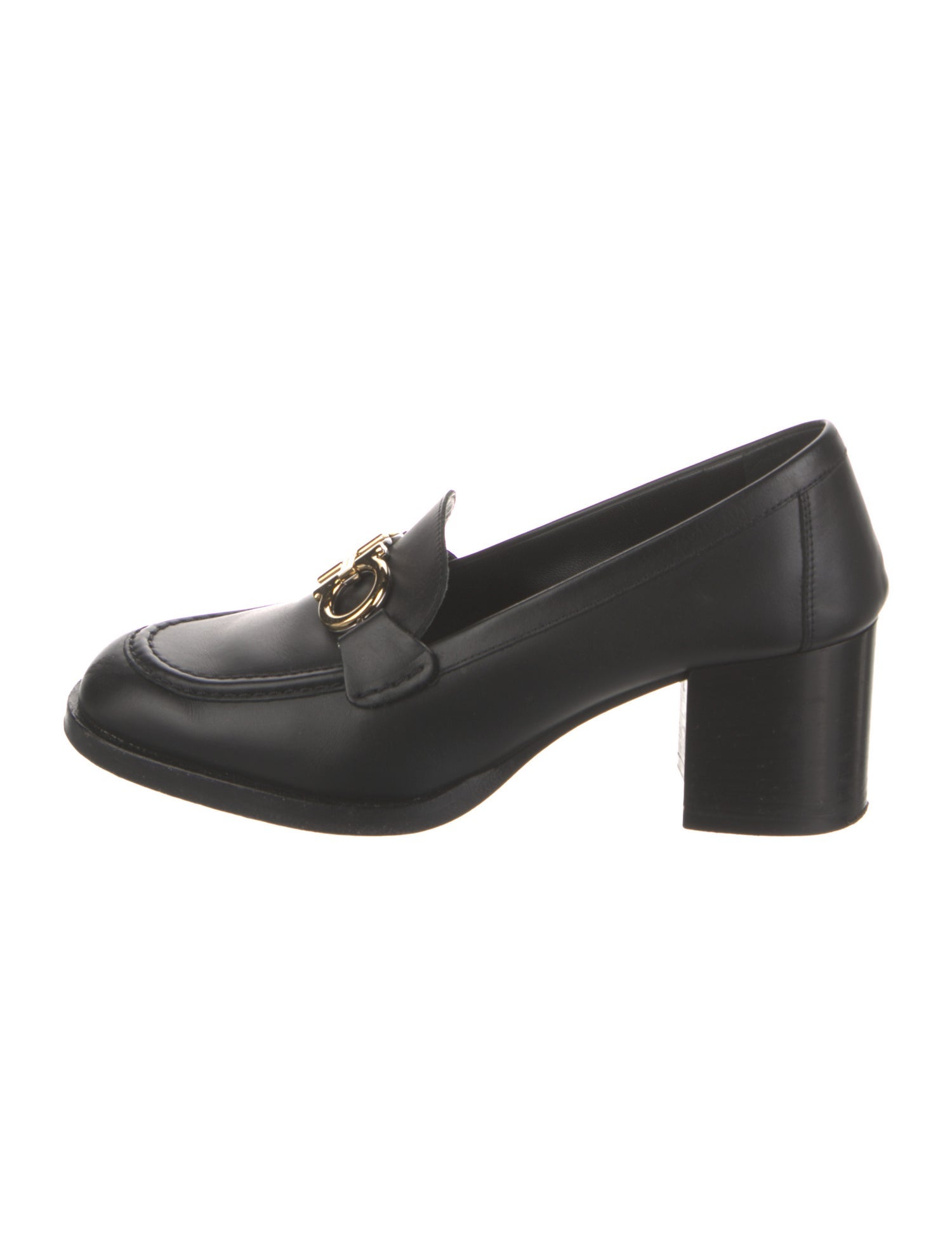 Salvatore Ferragamo Gancini Logo Leather Pumps