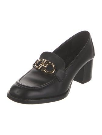 Salvatore Ferragamo Gancini Logo Leather Pumps