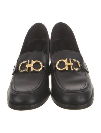 Salvatore Ferragamo Gancini Logo Leather Pumps
