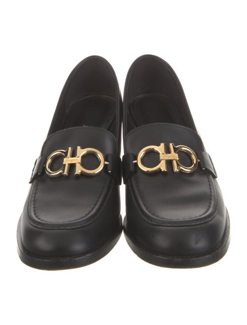 Salvatore Ferragamo Gancini Logo Leather Pumps