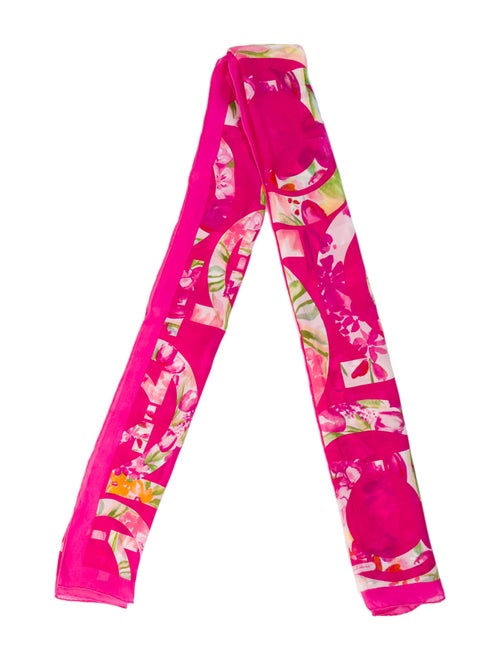 Salvatore Ferragamo Silk Floral Print Scarf