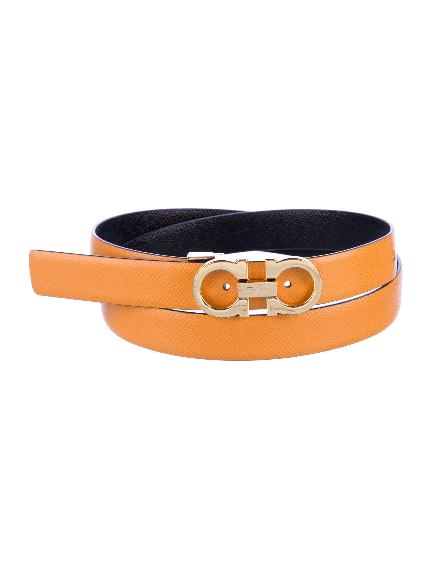 Salvatore Ferragamo Skinny Leather Belt