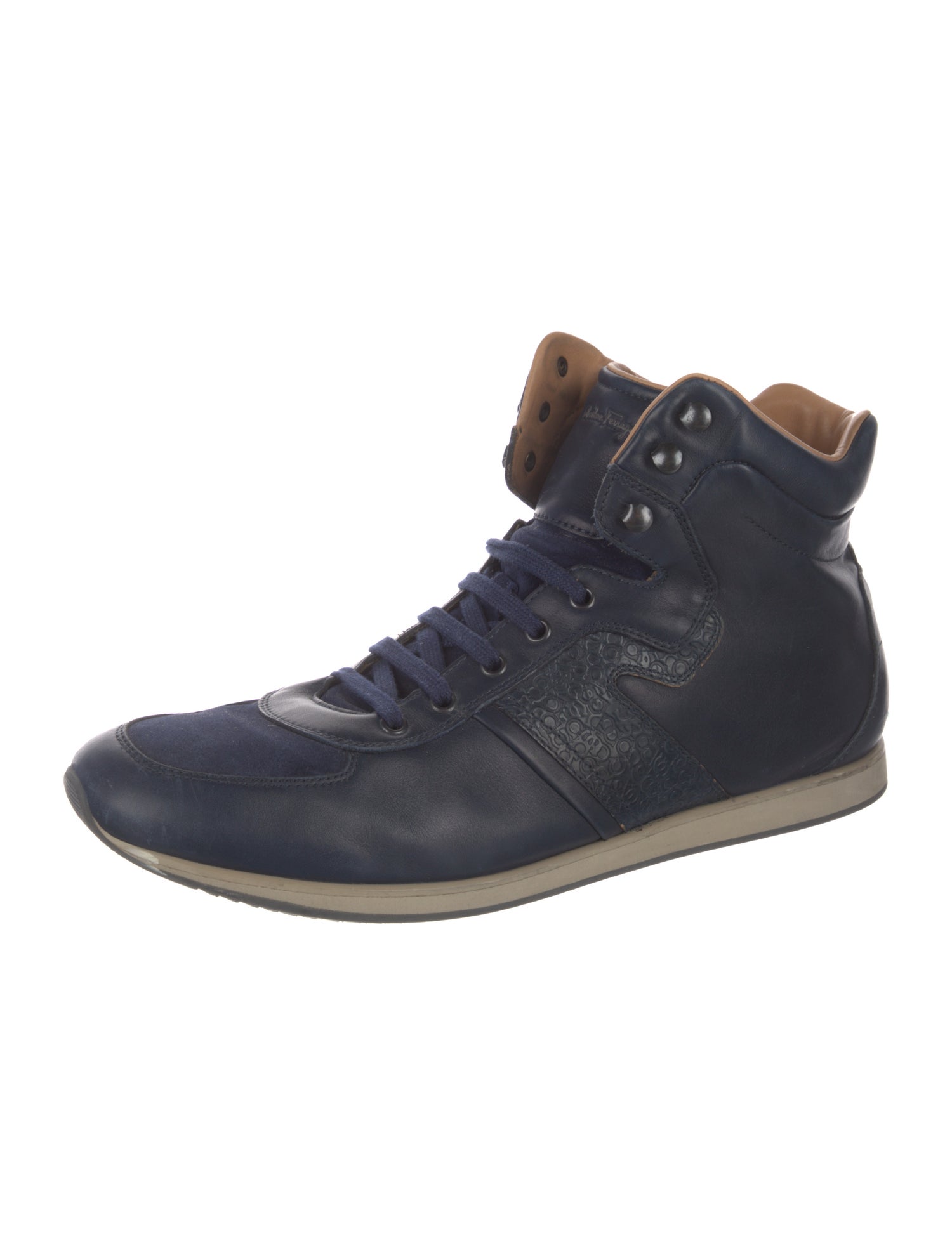 Salvatore Ferragamo Leather Lace-Up Boots