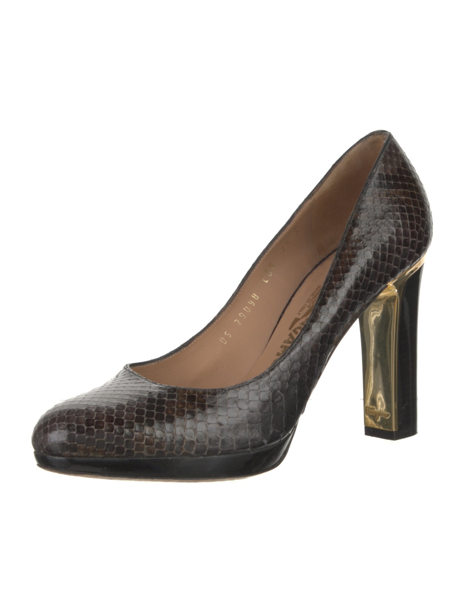 Salvatore Ferragamo Snakeskin Animal Print Pumps