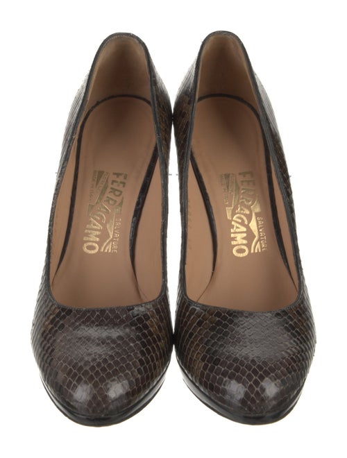 Salvatore Ferragamo Snakeskin Animal Print Pumps