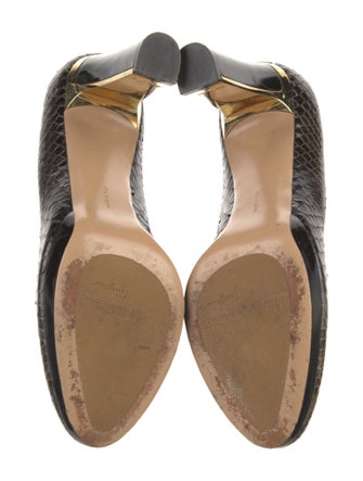 Salvatore Ferragamo Snakeskin Animal Print Pumps