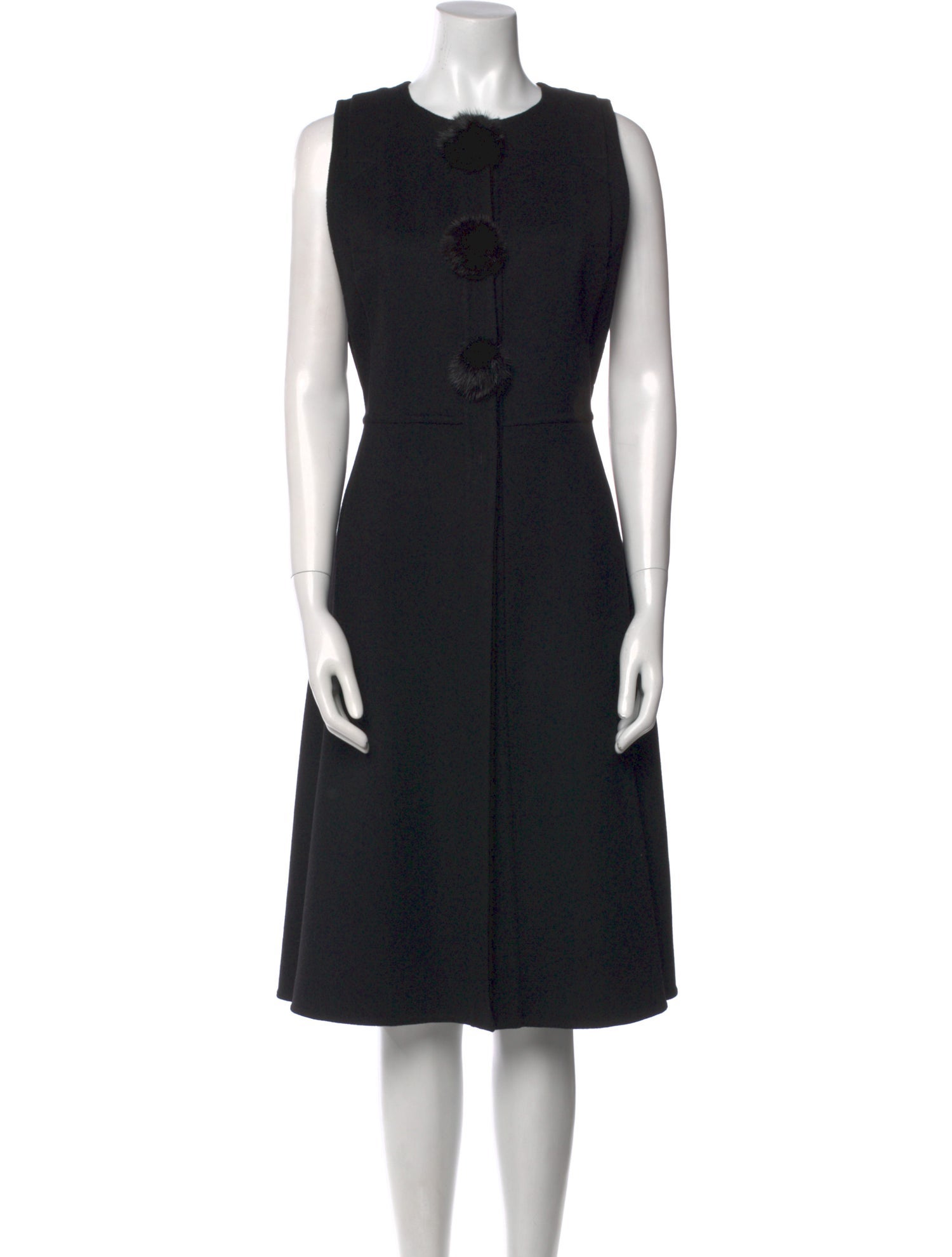 Salvatore Ferragamo Virgin Wool Midi Length Dress