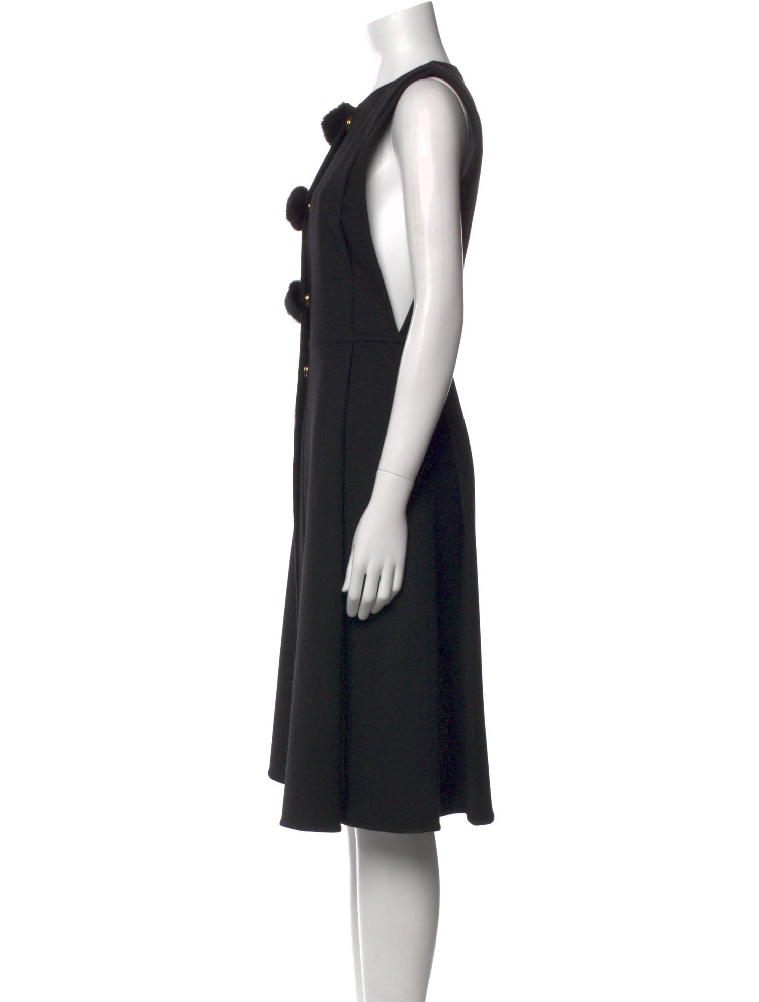 Salvatore Ferragamo Virgin Wool Midi Length Dress