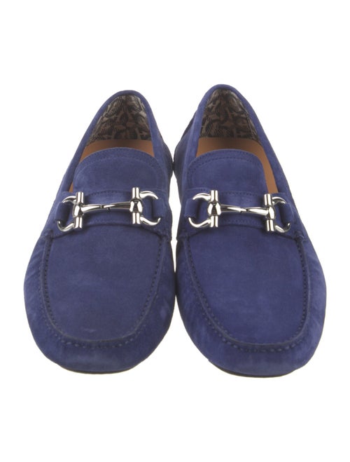 Salvatore Ferragamo Gancini Logo Suede Drivers