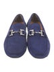 Salvatore Ferragamo Gancini Logo Suede Drivers