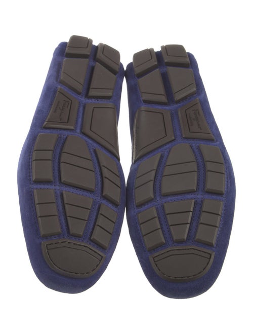 Salvatore Ferragamo Gancini Logo Suede Drivers