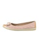 Salvatore Ferragamo Leather Bow Accents Flats