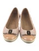 Salvatore Ferragamo Leather Bow Accents Flats