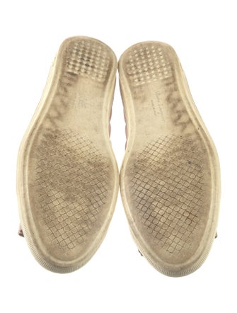 Salvatore Ferragamo Leather Bow Accents Flats