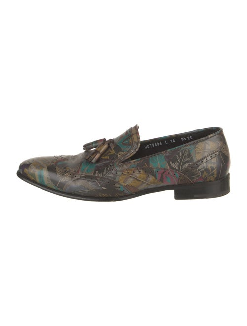 Salvatore Ferragamo Leather Printed Loafers