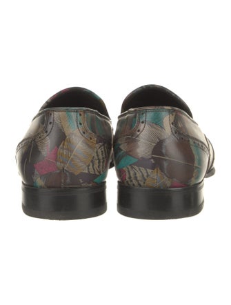 Salvatore Ferragamo Leather Printed Loafers