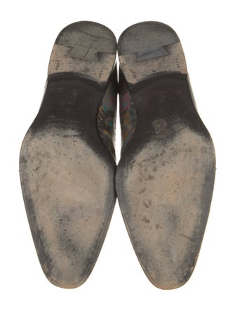 Salvatore Ferragamo Leather Printed Loafers