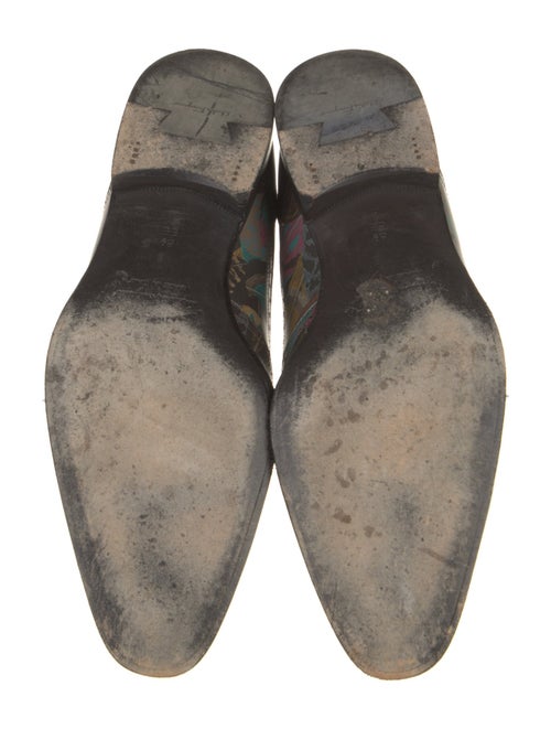 Salvatore Ferragamo Leather Printed Loafers