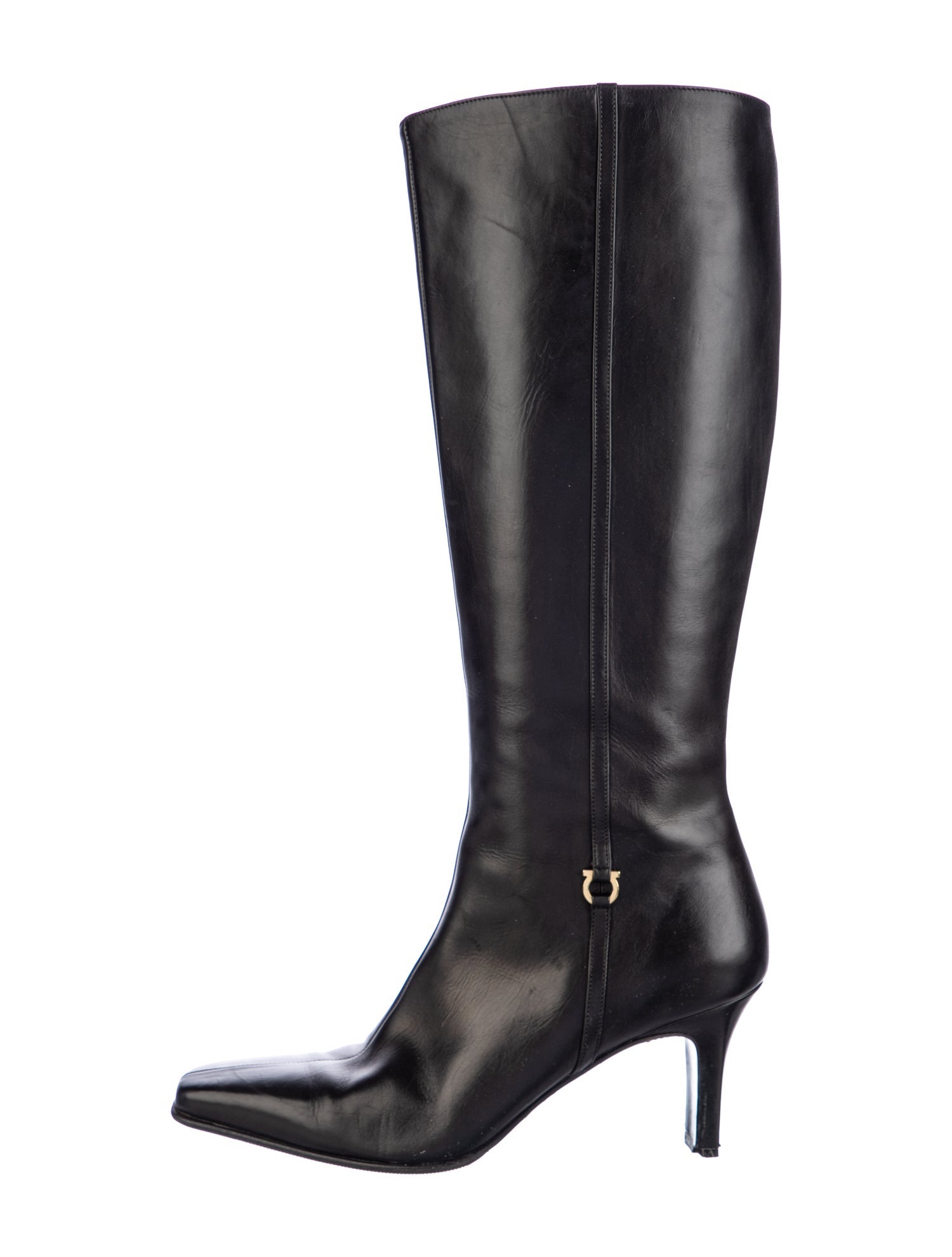 Salvatore Ferragamo Leather Riding Boots