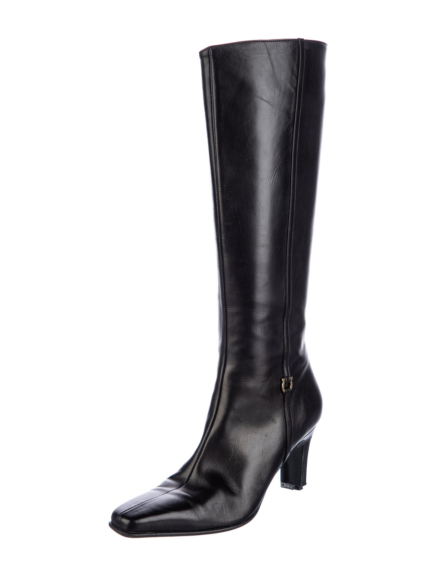 Salvatore Ferragamo Leather Riding Boots