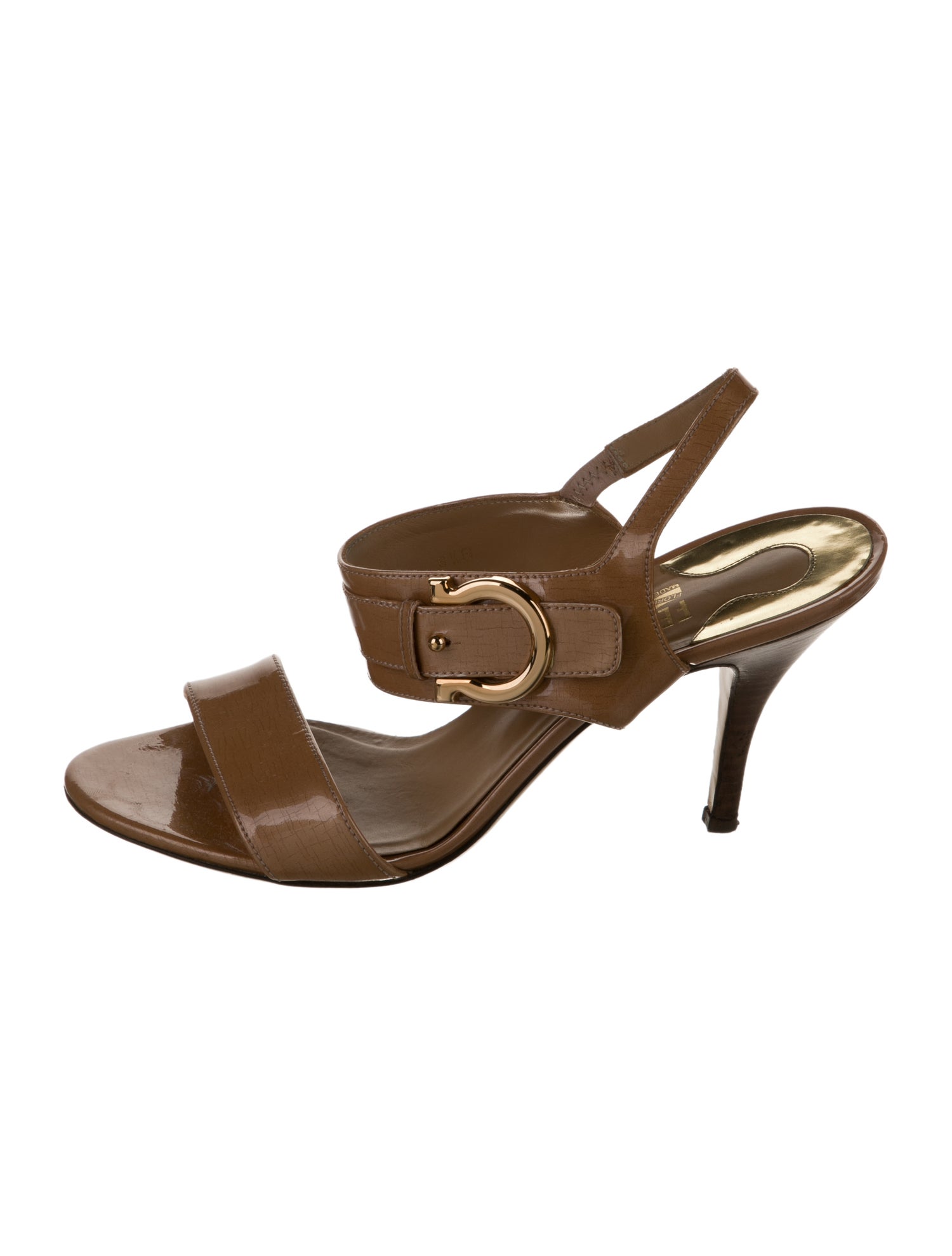 Salvatore Ferragamo Patent Leather Slingback Pumps