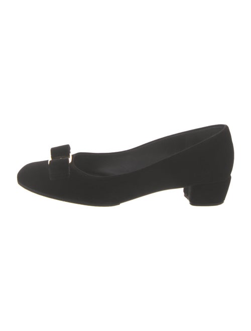 Salvatore Ferragamo Velvet Bow Accents Pumps