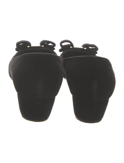 Salvatore Ferragamo Velvet Bow Accents Pumps