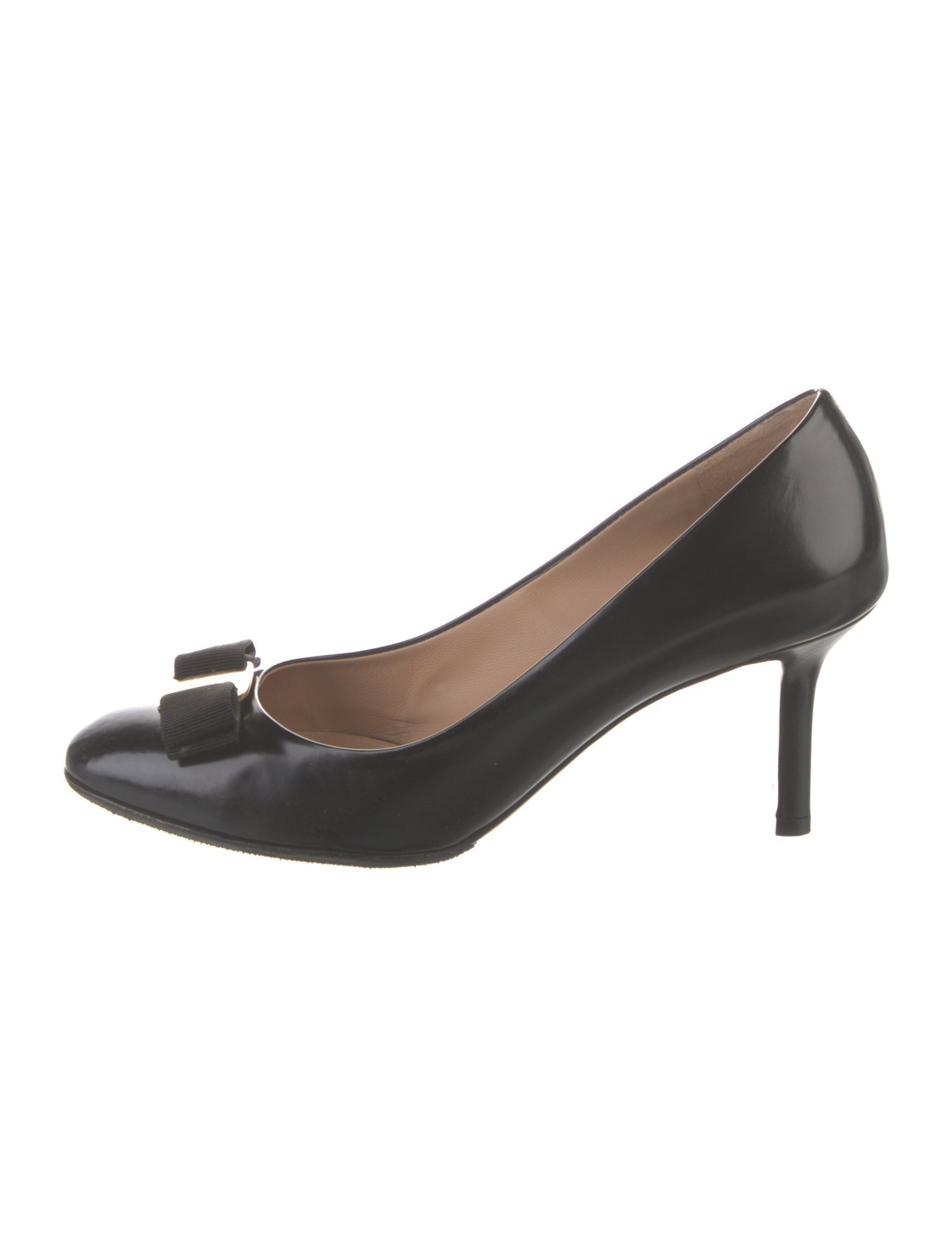 Salvatore Ferragamo Vara Bow Accent Leather Pumps
