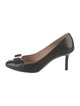 Salvatore Ferragamo Vara Bow Accent Leather Pumps