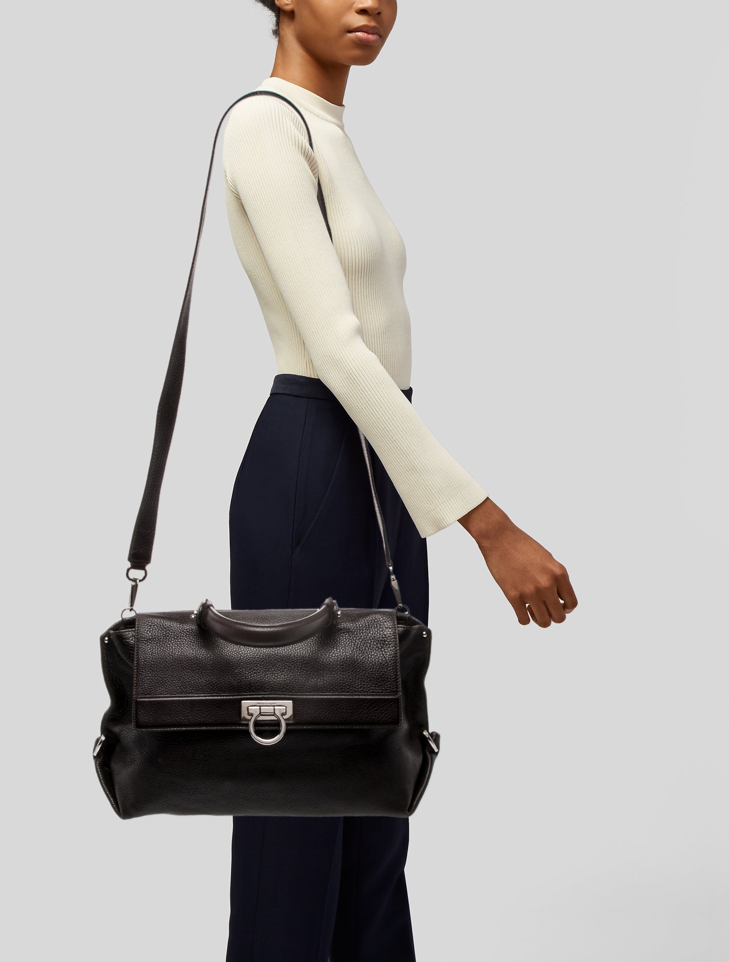 Salvatore Ferragamo Gancini Top Handle Bag