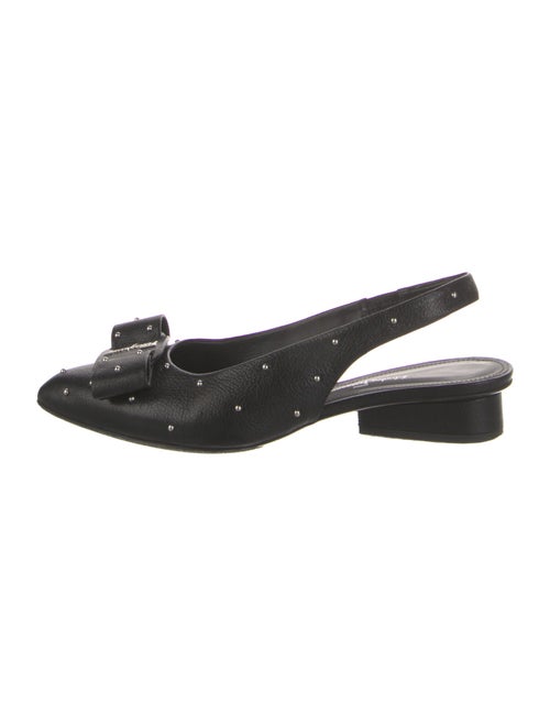 Salvatore Ferragamo Vara Bow Accent Leather Slingback Flats