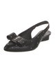 Salvatore Ferragamo Vara Bow Accent Leather Slingback Flats