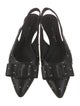 Salvatore Ferragamo Vara Bow Accent Leather Slingback Flats