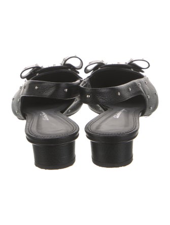 Salvatore Ferragamo Vara Bow Accent Leather Slingback Flats