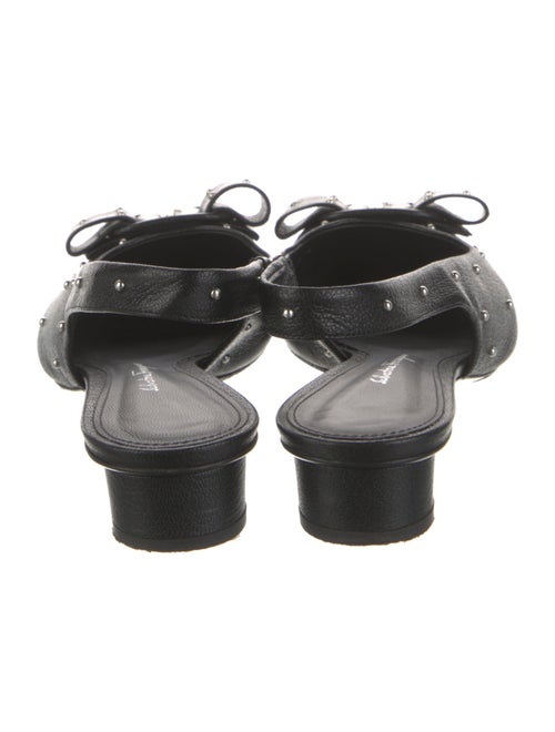 Salvatore Ferragamo Vara Bow Accent Leather Slingback Flats