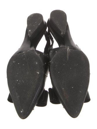 Salvatore Ferragamo Vara Bow Accent Leather Slingback Flats