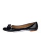 Salvatore Ferragamo Vara Bow Accent Patent Leather Ballet Flats