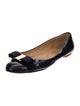 Salvatore Ferragamo Vara Bow Accent Patent Leather Ballet Flats