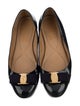 Salvatore Ferragamo Vara Bow Accent Patent Leather Ballet Flats