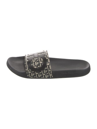 Salvatore Ferragamo Gancini Logo Rubber Slides