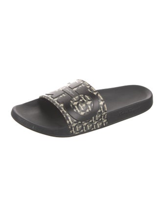 Salvatore Ferragamo Gancini Logo Rubber Slides