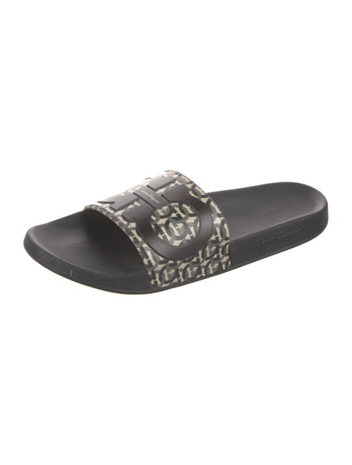 Salvatore Ferragamo Gancini Logo Rubber Slides